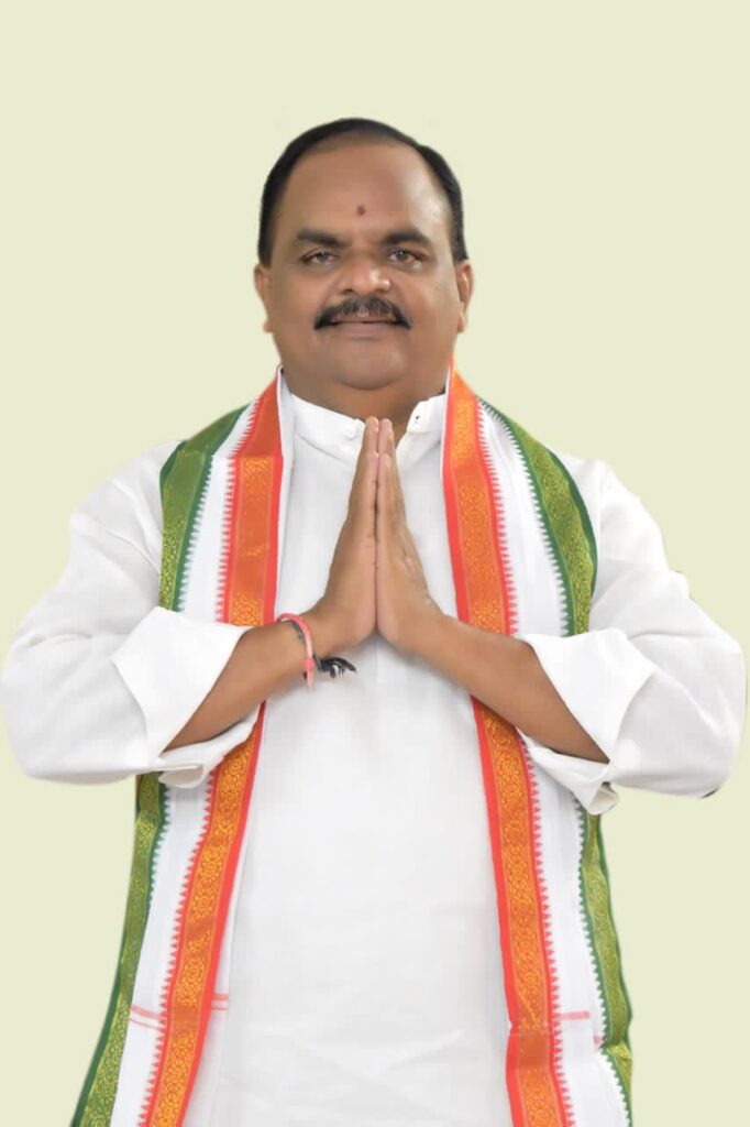 Geedi Srinivas Goud senior Congress leader from Malkajgiri and father of Geedi Charanjith Goud