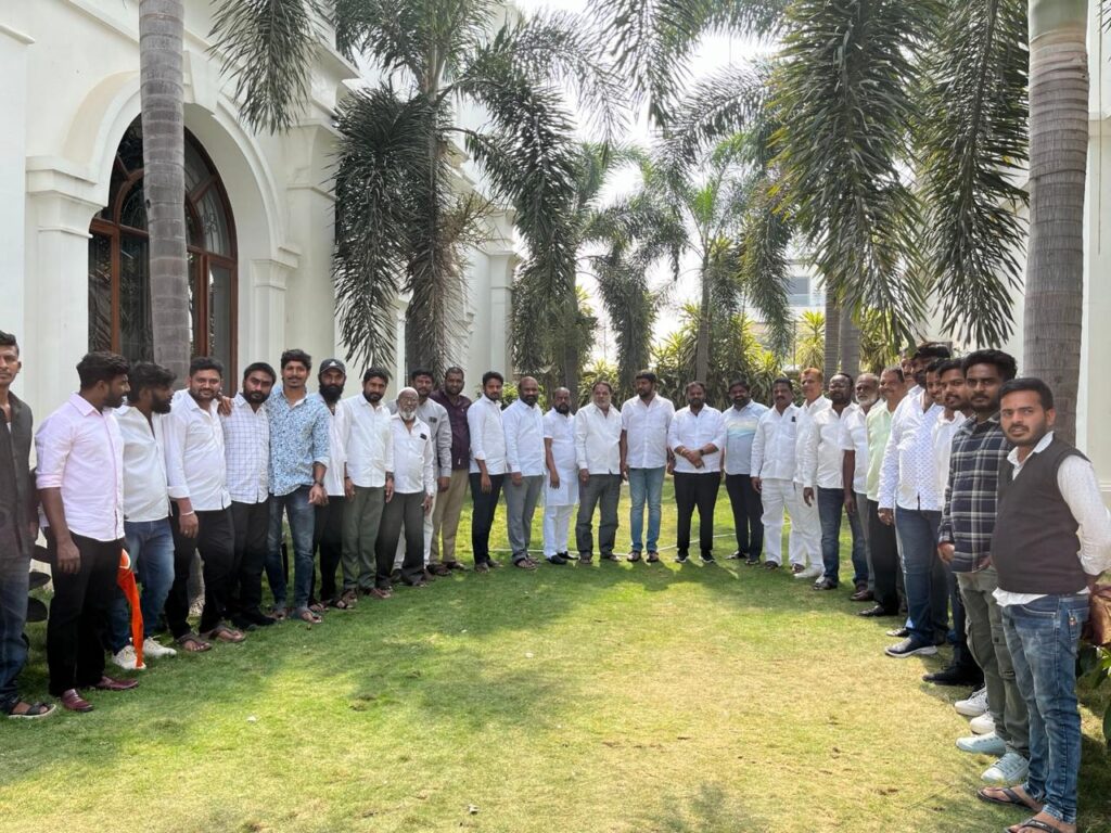 Geedi Charanjith Goud celebrating victory as the newly elected Malkajgiri Youth Congress President