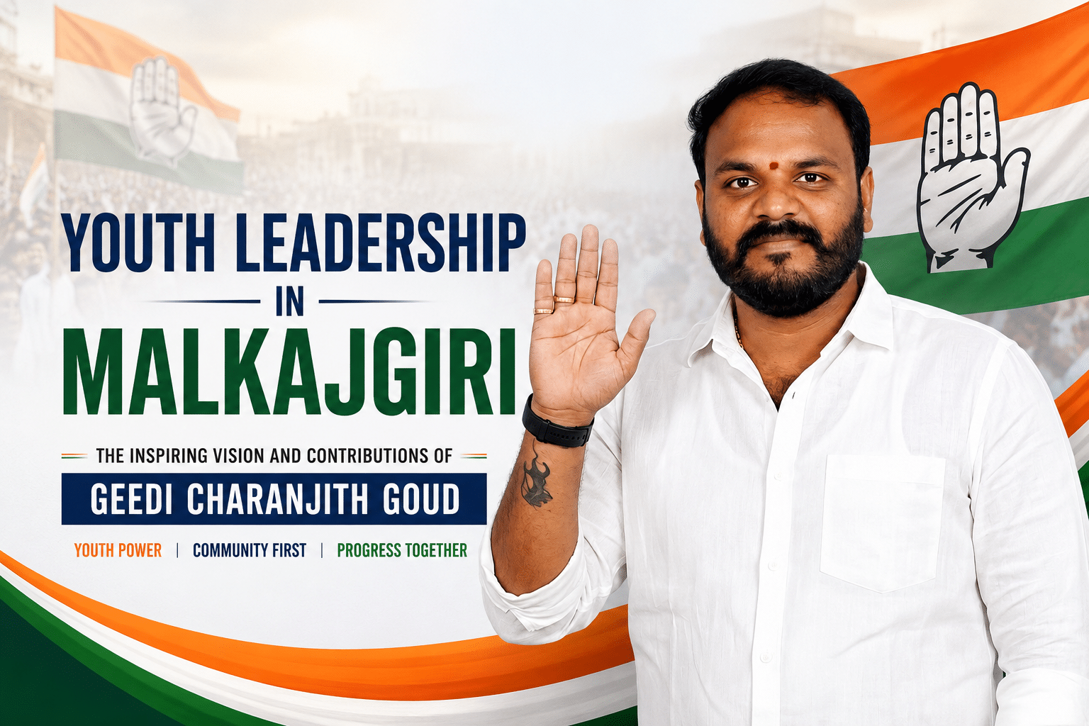 Geedi Charanjith Goud promoting Youth Leadership in Malkajgiri