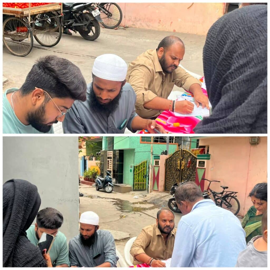 Geedi Charanjith Goud SIR Voter Awareness Drive in Muslim Basthi 183 Division
