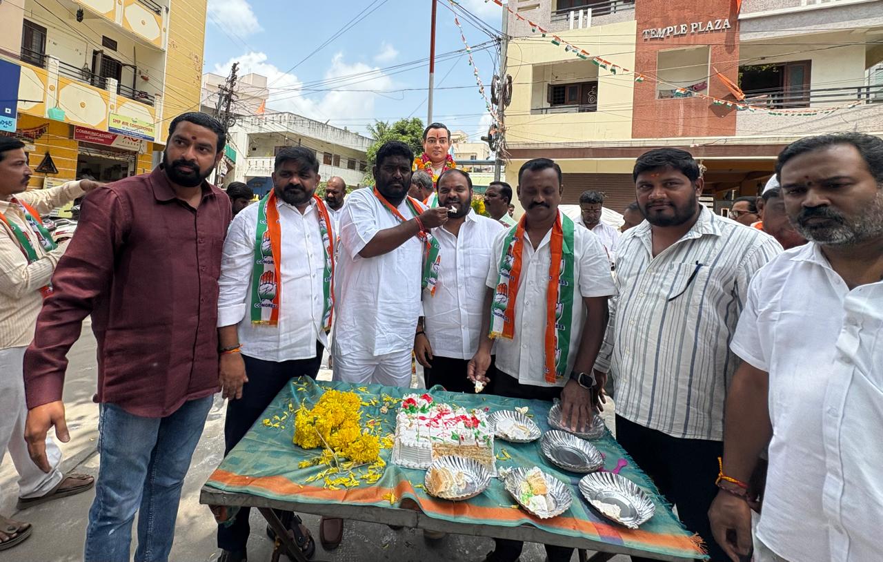 Rajiv Gandhi Jayanti 2026 celebrations with Geedi Charanjith Goud