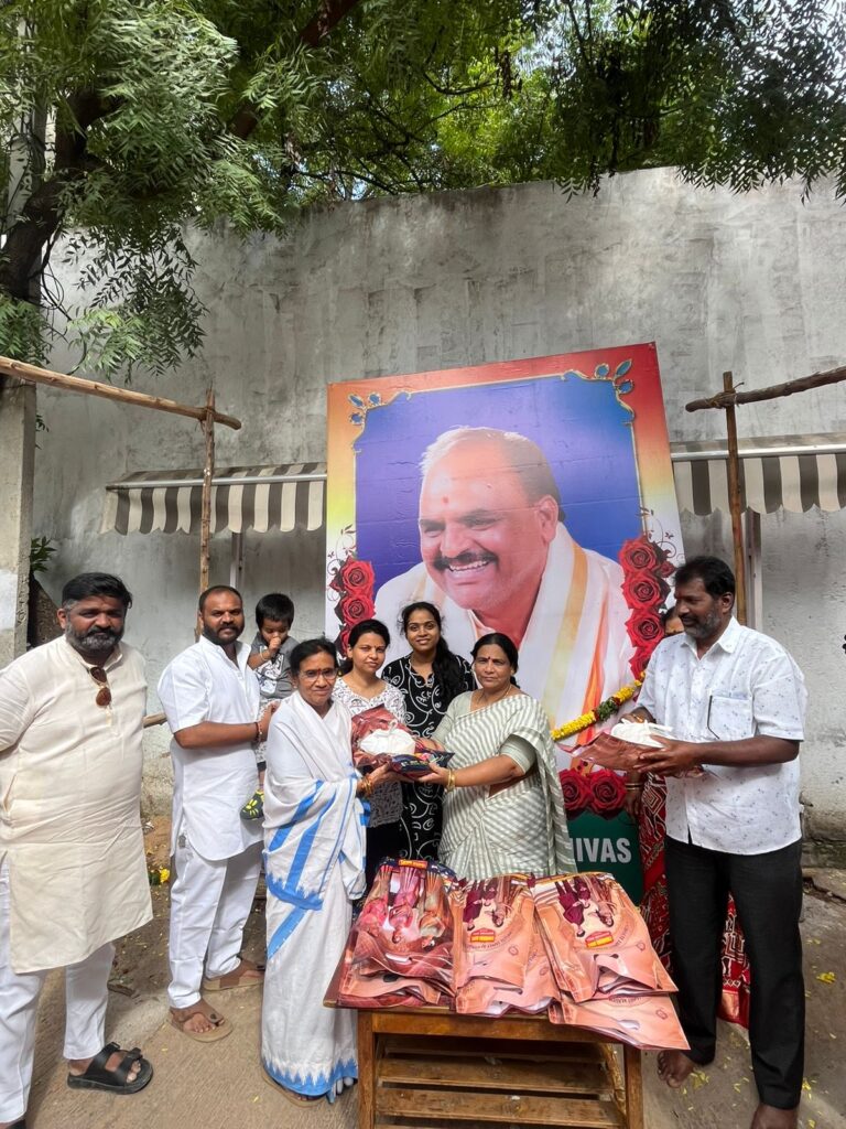 Food and Sarees Distribution for ASHA Workers